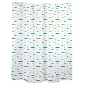 laroom 11761 Shower Curtain, Polyester, Colour Blue, Green