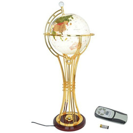 Rotating Earth Globe with Luxury Gold finish Stand Home Office Decor