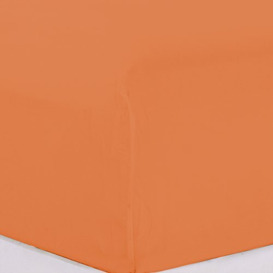 "The House Of Emily Brushed Microfibre Fitted Sheet 12"" Extra Deep 95 gsm (Double, Orange)"