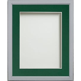 Frame Company Drayton Range 6x4-inch Grey Picture Photo Frame with Bottle Green Mount For Image Size 5x3-inch