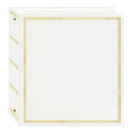 Pioneer Photo Albums TR-100W TR-100 White Magnetic 3-Ring Photo Album 100 Page