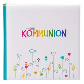 goldbuch Photo Album for Communion, Rainbow, 25 x 25 cm, 60, 4 Pages of Text Introduction, Art Print, Multicoloured, 03 028, White/Colourful, 3 28