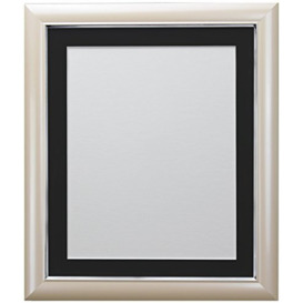 FRAMES BY POST Soda Picture Photo Frame, Plastic, Peach with Black Mount, 9 x 7 Image Size 6 x 4 Inch