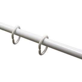 BriTools Hooks for Bathroom Curtain, See Description, White, 3.5 x 5.4 x 0.6 cm