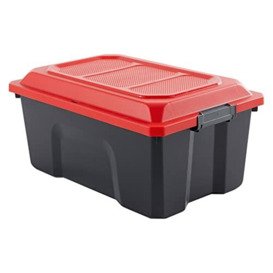 Sundis Rotho Locker Storage Box 40 Litre, Black/RED, 40L
