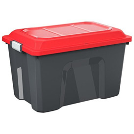 Sundis Rotho Locker Storage Box 60 Litre, Black/RED, 60L