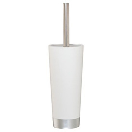 Sealskin Glossy Toilet Brush and Holder, Polyresin, Silver, 9.5 x 33.6 x 9.5 cm