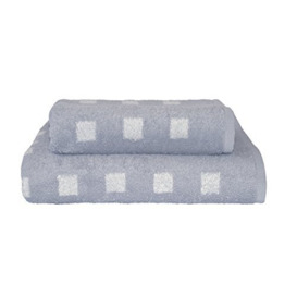 Dyckhoff Check Towel Set, Cotton, Silver, 100 x 50 cm, 2 Units