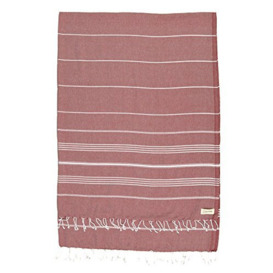 Bersuse 100% Cotton - Anatolia XXL Blanket Turkish Towel - Burgundy