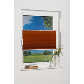 K-home Pleated Blackout Blind, Polyester, Terracotta, 90 x 130 (W x L)