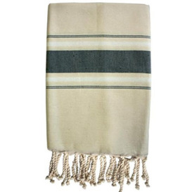 HR Decoraction Sophie Beach Towel, Cotton, Cream, 200 x 100 x 0.5 cm