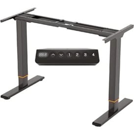 FLEXISPOT Dual Motors，Sit Height Electric Adjustable Standing Desk with Memory Smart Pannel EB2 Series (Black Frame Only), Steel