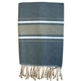 HR Decoraction Beach Towel, Cotton, Gray, 200x100x0.5 cm