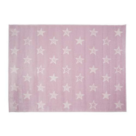 Aratextil Estrellas Children's Rug, Acrylic, Pink, 120 x 160 x 30 cm