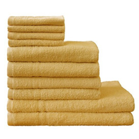 Dyckhoff Kristall Cotton Towel Set, Golden Yellow, 26 x 36 cm