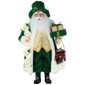 "Windy Hill Collection 16"" Inch Standing Ol' Irish Santa Claus Christmas Figurine Figure Decoration 61620"