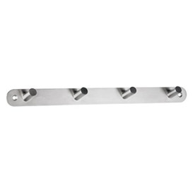 Alco Coat rack with 4 hooks, approx. 30 cm, silver, Metal, 2.5 x 2.5 x 3.2 cm