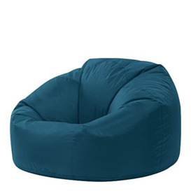 Bean Bag Bazaar Classic Bean Bag Chair, Teal Green, Large Indoor Outdoor Bean Bags for Adults, Water Resistant Lounge or Garden Beanbag, Adult Gaming Bean Bag Chairs with Filling Included