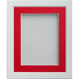 Frame Company Ainsworth Range White 20x16 inch Picture Photo Frame with Red Mount for Image 15x10 inch * Choice of Sizes* NEW