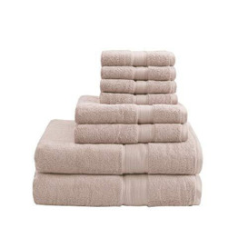 MADISON PARK SIGNATURE 800GSM 100% Cotton Luxurious Bath Towel Set Highly Absorbent, Quick Dry, Hotel & Spa Quality for Bathroom, Multi-Sizes, Blush 8 Piece
