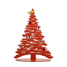 Alessi Christmas Ornament, Steel, Red, 35.5 x 14 x 45 cm