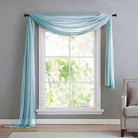 Gardinenbox Pelmet Curtain, Free-Hand Decor, Polyester, 600 x 140 cm, Pale Blue