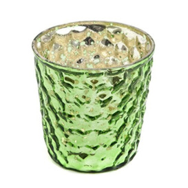 Insideretail 24-Piece Antique Pumpkin Mercury Glass Wedding Tea-Light Holders, Green, 7 x 7 x 7 cm