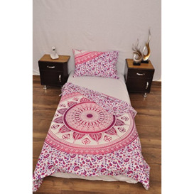 "Indian Purple White Urban Aztec Outfitters Tapestry Wall Hanging Mandala Throw Bedspread Gypsy Cover Boho Single Twin Duvet Doona & 1 Pillow Case Set 100% Cotton 80"" x 54"" …"