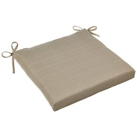 Pillow Perfect Forsyth Shattake Seat Cushion Set, Taupe, 20 in. L X 20 in. W X 3 in. D