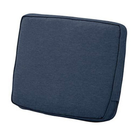 Classic Accessories Montlake Water-Resistant 23 x 22 x 4 Inch Patio Lounge Back Cushion, Heather Indigo Blue, Outdoor Loveseat Cushions