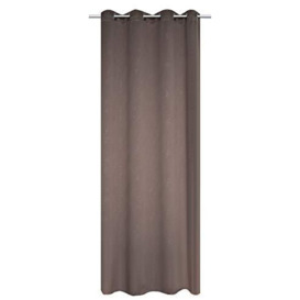 Home fashion Eyelet Curtain Glitter Print Polyester Taupe 245cm x 140cm