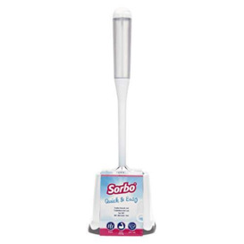 Sorbo Quick & Easy Dispensing Toilet Brush, Dispensing Pump, Stong and Durable Bristles, Household Essential