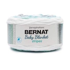 Bernat Baby Blanket Stripes -300g- Seaglass