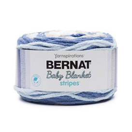 Bernat Baby Blanket Stripes - 300G- Stonewash