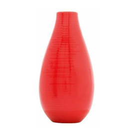 eBuyGB Decorative Vase, Ceramic, Red, Pack of 1