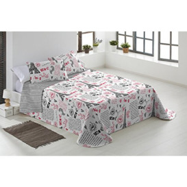 Todomueble PADUANA Paris Bedspread boutí with Worktop and Pillowcase 90 cm red/black