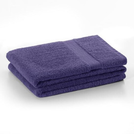 DecoKing Bath Towel 70x140 cm Cotton 525gsm Purple Violet Absorbent Marina
