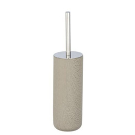 WENKO Joy-Toilet Brush Holder, Cement, Brown, 9.5 x 9.5 x 36 cm
