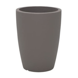 Tramontina Thai Planter, Plant Pot, Tall Planter, Modern Groove Structure, Weatherproof, Taupe, Diameter 50 x Height 67 cm, Volume 84 Litres