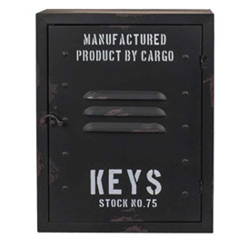 OOTB Metal Key Box, Black, 30 x 23 x 9 cm