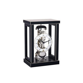 Hermle 23056-740791 Table Clock with Mechanical Movement. Strikes on the hour. Black Wooden Case