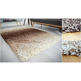 "Bravich RugMasters Extra Large3 Tone Brown Beige and Ivory Mix Super Soft High Deep Pile Luxury Shaggy Area Rug/Living Room Rug Carpet 160 x 230 cm (5'3"" x 7'7)"