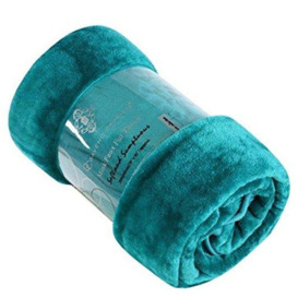 GC GAVENO CAVAILIA Soft Throw Blanket, Mink Fur Throws For Sofas Or Bed, Fleece Blankets, Fluffy Teal Throw, 150x200