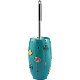 Gedy Dori Resin Toilet Brush, Turquoise, 7.7 x 10.7 x 37.5