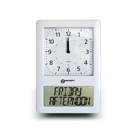Big Analogue Clock with Full Date and Time on Digital Display - The Easy-to-read and Self-setting Geemarc Viso50 - Ideal for People Living with Dementia or Alzheimer's - Battery Operated - UK Version