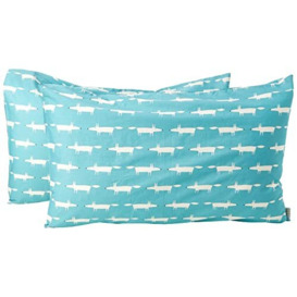 Scion Mr Fox Standard pillow case pairs, Teal,74x48