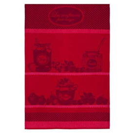 "Coucke - Jacquard Cotton Towel - Jam - Red Fruits - 20"" x 30"" - Red"