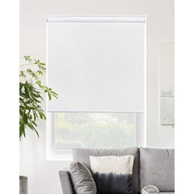 "CHICOLOGY Roller Window Shades, Window Blinds, Window Shades for Home, Roller Shades, Window Treatments, Window Blinds Cordless, Door Blinds, Byssus White (Blackout), 41""W X 72""H"