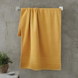 Catherine Lansfield Zero Twist Soft & Absorbent Cotton Hand Towel Ochre Yellow