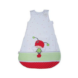 Herding Baby Best Baby-Sleeping Bag, Lady Bug Motif, 90 cm, Allround Zipper and Snap Buttons, White